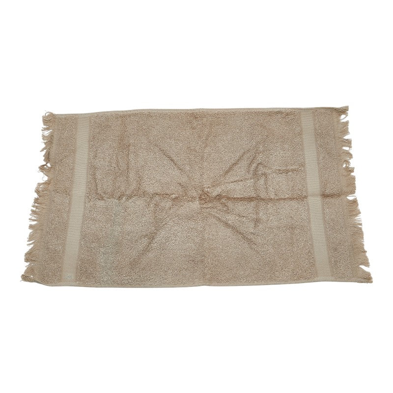 エルメス ロゴ刺繍 タオル ブラウン コットン レディース HERMES 【中古】