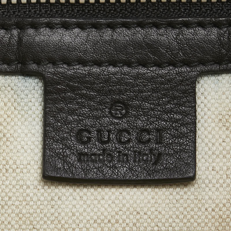 グッチ インターロッキングG 斜め掛け ショルダーバッグ 322059 ブラック レザー レディース GUCCI 【中古】
