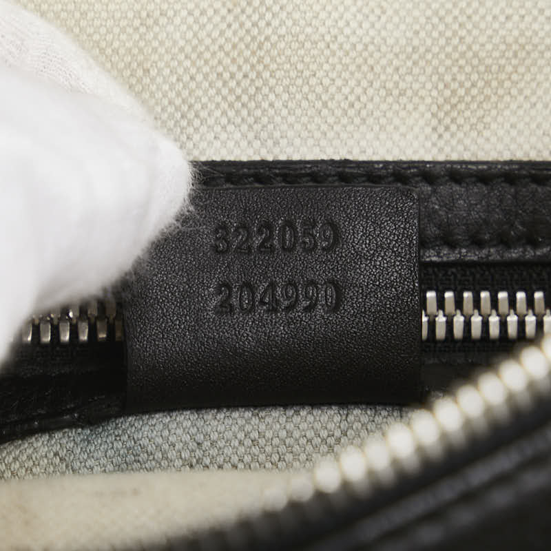 グッチ インターロッキングG 斜め掛け ショルダーバッグ 322059 ブラック レザー レディース GUCCI 【中古】