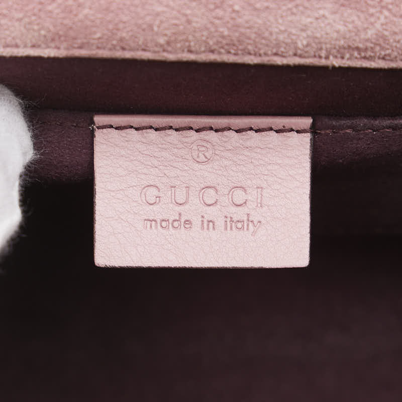 グッチ GGスプリーム ショルダーバッグ 409487 ベージュ レッド オレンジ レザー レディース GUCCI 【中古】