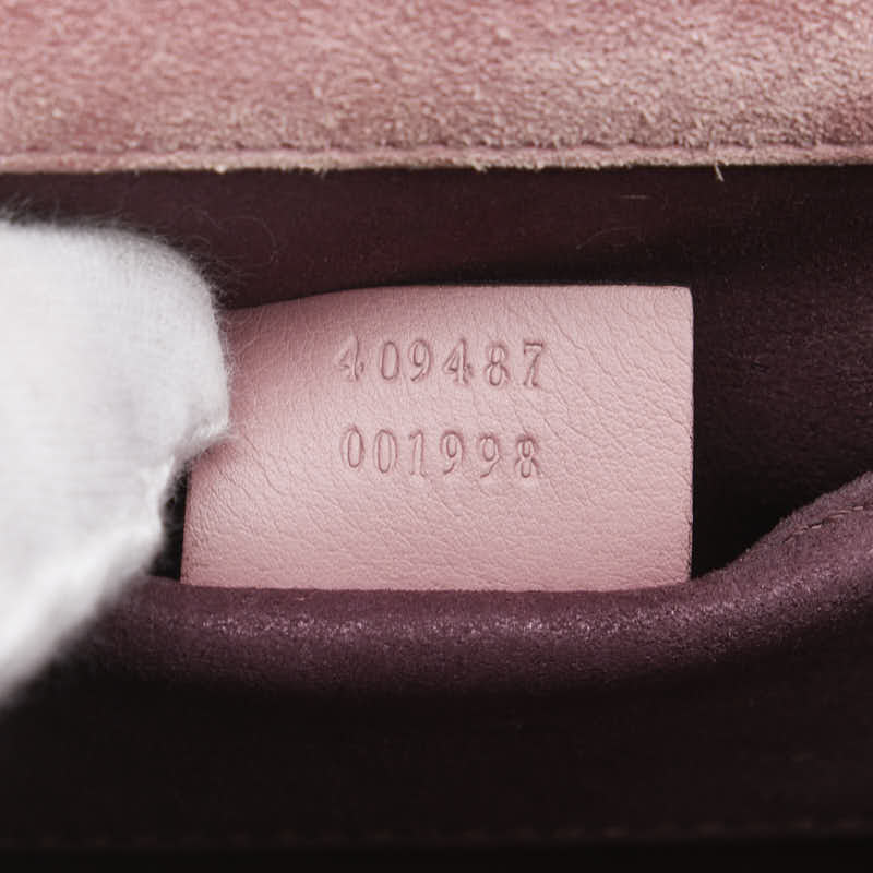 グッチ GGスプリーム ショルダーバッグ 409487 ベージュ レッド オレンジ レザー レディース GUCCI 【中古】