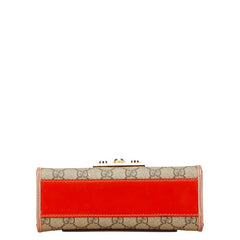 グッチ GGスプリーム ショルダーバッグ 409487 ベージュ レッド オレンジ レザー レディース GUCCI 【中古】