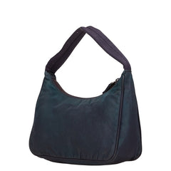 プラダ 三角ロゴプレート ハンドバッグ ネイビー ナイロン レディース PRADA 【中古】