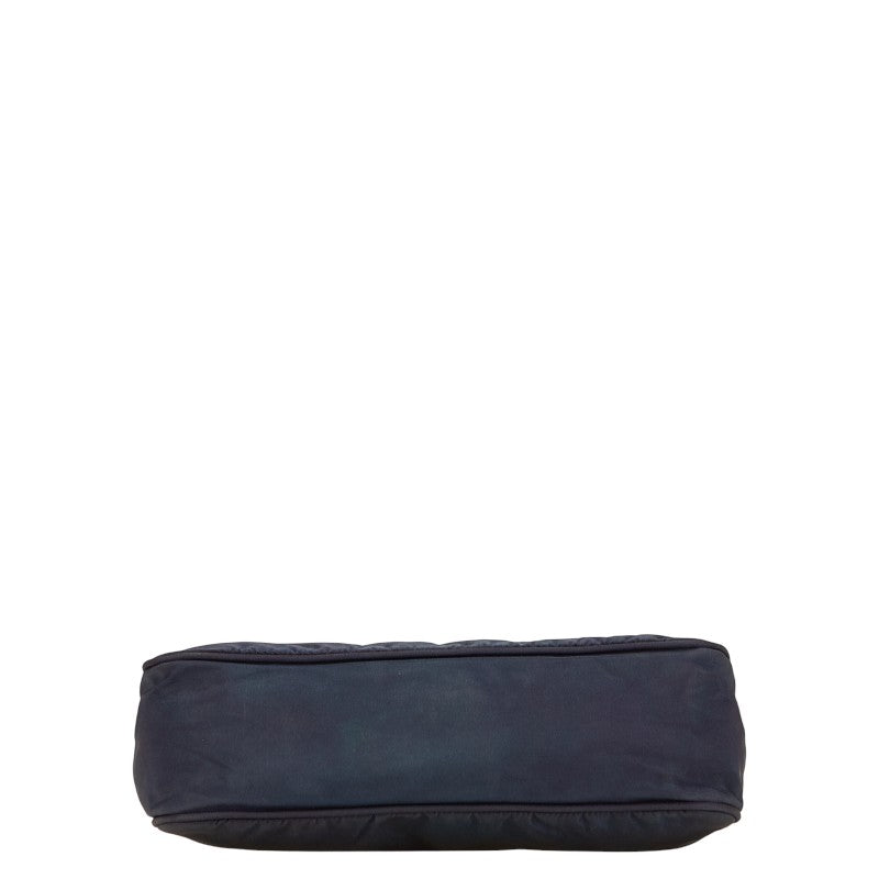 プラダ 三角ロゴプレート ハンドバッグ ネイビー ナイロン レディース PRADA 【中古】