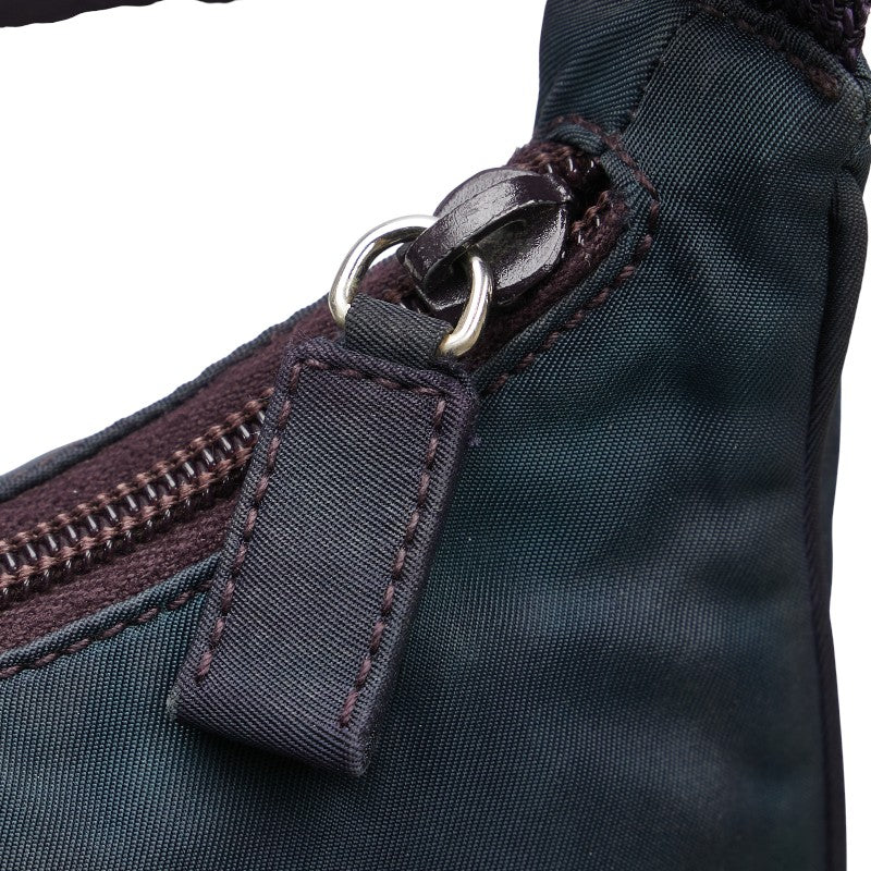 プラダ 三角ロゴプレート ハンドバッグ ネイビー ナイロン レディース PRADA 【中古】