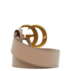グッチ GGマーモント ベルト サイズ：75/30 400593 ベージュ レザー レディース GUCCI 【中古】