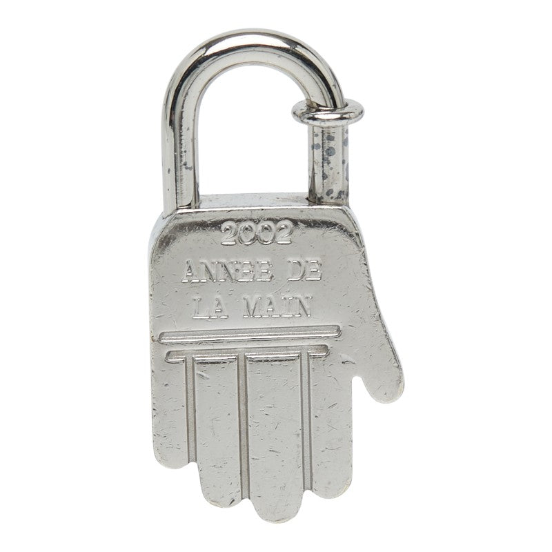 エルメス ANNEE DE LA MAIN 2002 ハンド モチーフ カデナ チャーム シルバー メタル レディース HERMES 【中古】