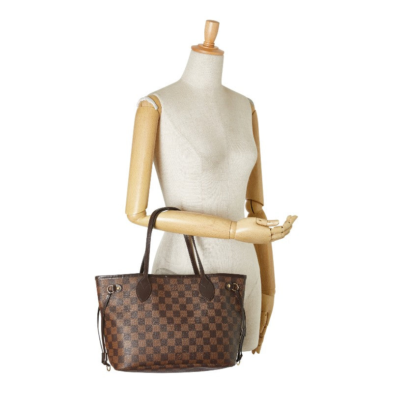 ルイ ヴィトン ダミエ ネヴァーフルPM トートバッグ ハンドバッグ N41359 エベヌ ブラウン PVC レザー レディース LOUIS VUITTON 【中古】