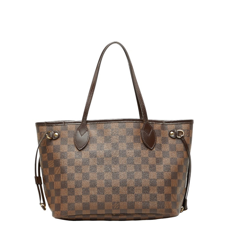 ルイ ヴィトン ダミエ ネヴァーフルPM トートバッグ ハンドバッグ N41359 エベヌ ブラウン PVC レザー レディース LOUIS VUITTON 【中古】
