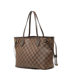 ルイ ヴィトン ダミエ ネヴァーフルPM トートバッグ ハンドバッグ N41359 エベヌ ブラウン PVC レザー レディース LOUIS VUITTON 【中古】