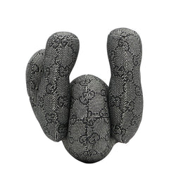 グッチ GGキャンバス テディベア クマ ぬいぐるみ ブラック コットン レザー レディース GUCCI 【中古】