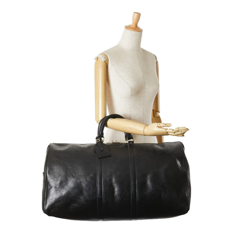 ルイ ヴィトン エピ キーポル55 ボストンバッグ トラベルバッグ M59052 ノワール ブラック レザー レディース LOUIS VUITTON 【中古】