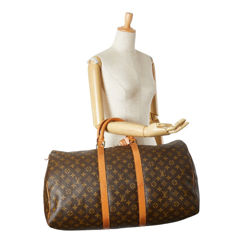 ルイ ヴィトン モノグラム キーポル55 ボストンバッグ トラベルバッグ M41424 ブラウン PVC レザー レディース LOUIS VUITTON 【中古】