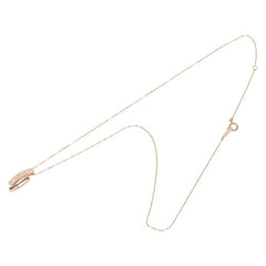 K18YG イエローゴールド ダイヤ0.18ct ネックレス レディース 【中古】