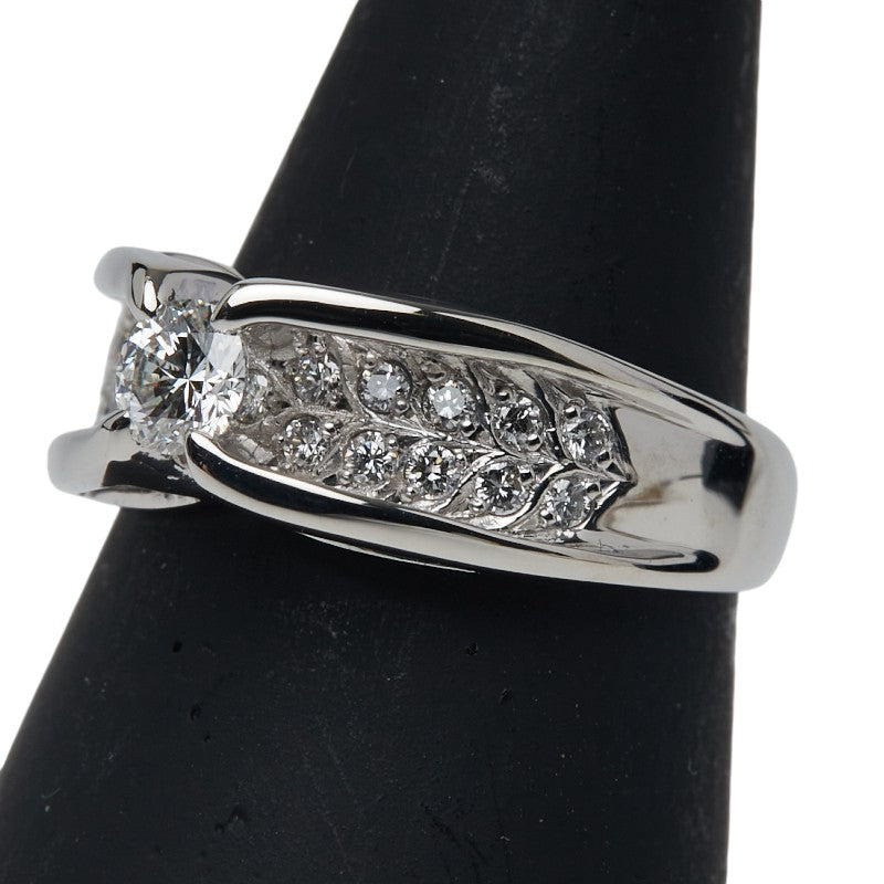 Pt900 プラチナ ダイヤ0.302ct ダイヤ0.25ct リング 指輪 レディース 12.5号 【中古】
