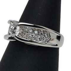 Pt900 プラチナ ダイヤ0.302ct ダイヤ0.25ct リング 指輪 レディース 12.5号 【中古】