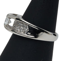 Pt900 プラチナ ダイヤ0.302ct ダイヤ0.25ct リング 指輪 レディース 12.5号 【中古】