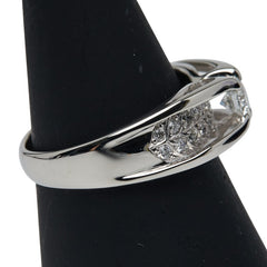 Pt900 プラチナ ダイヤ0.302ct ダイヤ0.25ct リング 指輪 レディース 12.5号 【中古】