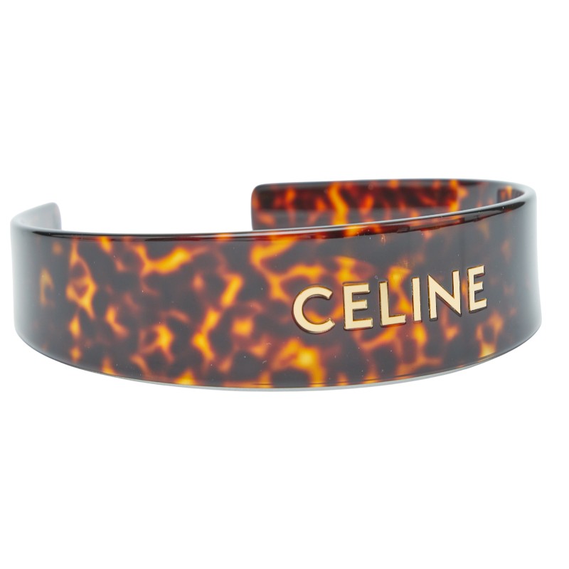 セリーヌ カチューシャ ヘアアクセサリー ブラウン プラスチック レディース CELINE 【中古】