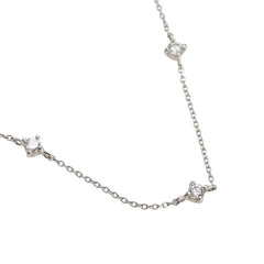 ヨンドシー ラインストーン ブレスレット シルバー メタル レディース 4℃ 【中古】