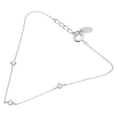 ヨンドシー ラインストーン ブレスレット シルバー メタル レディース 4℃ 【中古】