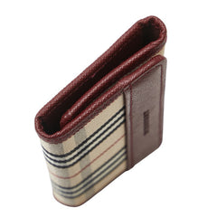 バーバリー ノバチェック 5連 キーケース ベージュ ワインレッド ナイロン レザー レディース BURBERRY 【中古】
