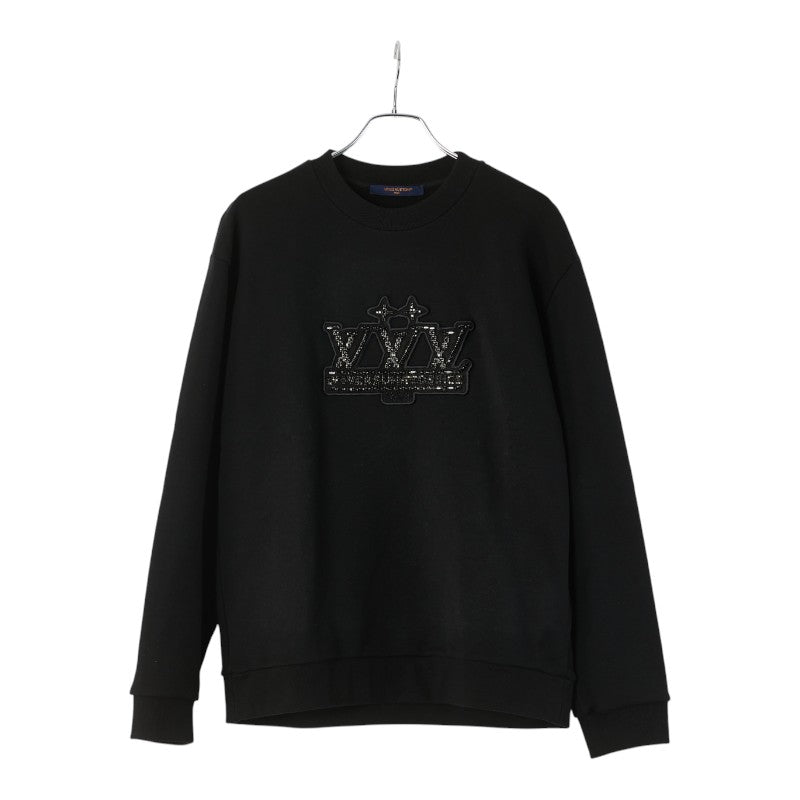 ルイ ヴィトン エンベリッシュッド シグネチャーパッチ スウェット サイズ:L ブラック コットン メンズ LOUIS VUITTON 【中古】