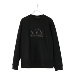 ルイ ヴィトン エンベリッシュッド シグネチャーパッチ スウェット サイズ:L ブラック コットン メンズ LOUIS VUITTON 【中古】