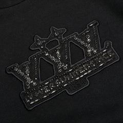 ルイ ヴィトン エンベリッシュッド シグネチャーパッチ スウェット サイズ:L ブラック コットン メンズ LOUIS VUITTON 【中古】