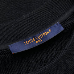 ルイ ヴィトン エンベリッシュッド シグネチャーパッチ スウェット サイズ:L ブラック コットン メンズ LOUIS VUITTON 【中古】