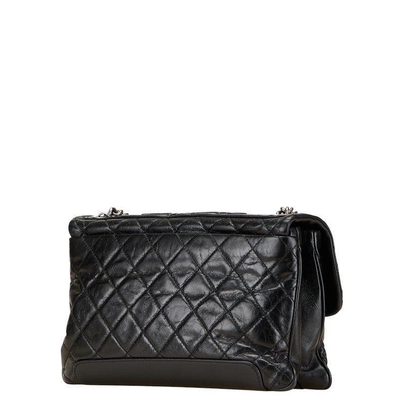 シャネル ココマーク マトラッセ 斜め掛け チェーン ショルダーバッグ ブラック レザー レディース CHANEL 【中古】