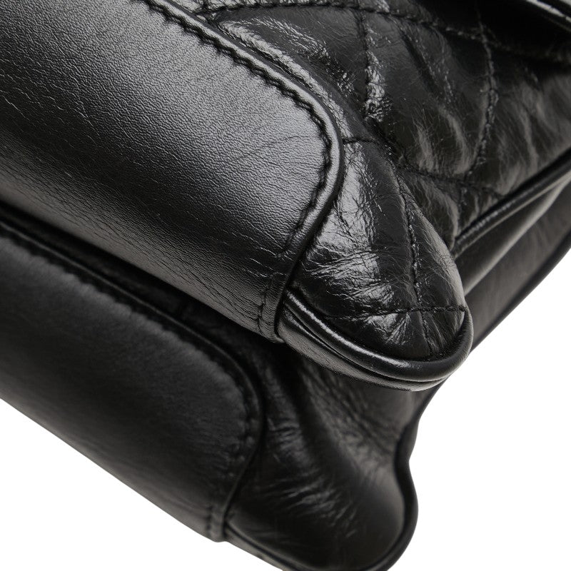 シャネル ココマーク マトラッセ 斜め掛け チェーン ショルダーバッグ ブラック レザー レディース CHANEL 【中古】