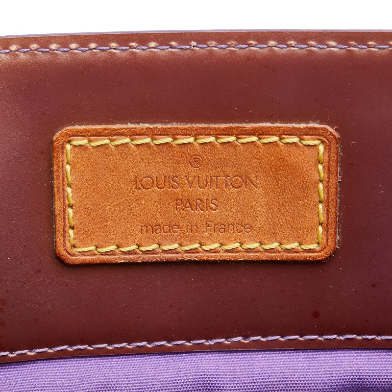 ルイ ヴィトン モノグラム ヴェルニ リードMM トートバッグ M91087 パープル ブラウン パテントレザー レディース LOUIS VUITTON 【中古】