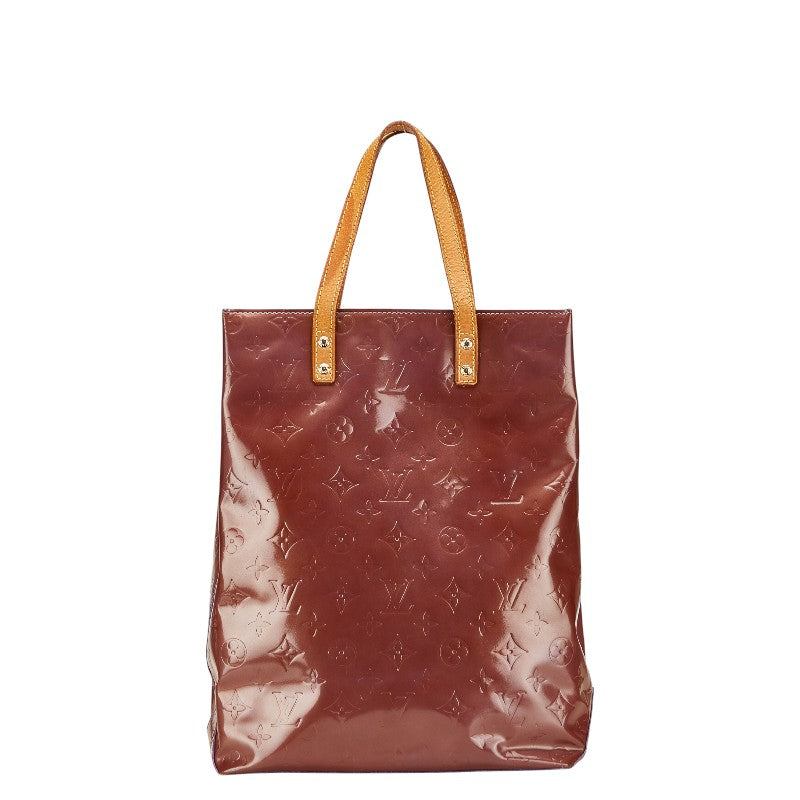 ルイ ヴィトン モノグラム ヴェルニ リードMM トートバッグ M91087 パープル ブラウン パテントレザー レディース LOUIS VUITTON 【中古】