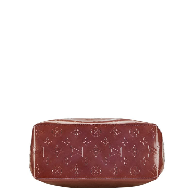 ルイ ヴィトン モノグラム ヴェルニ リードMM トートバッグ M91087 パープル ブラウン パテントレザー レディース LOUIS VUITTON 【中古】