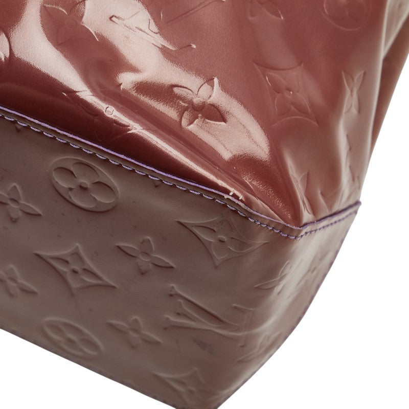 ルイ ヴィトン モノグラム ヴェルニ リードMM トートバッグ M91087 パープル ブラウン パテントレザー レディース LOUIS VUITTON 【中古】