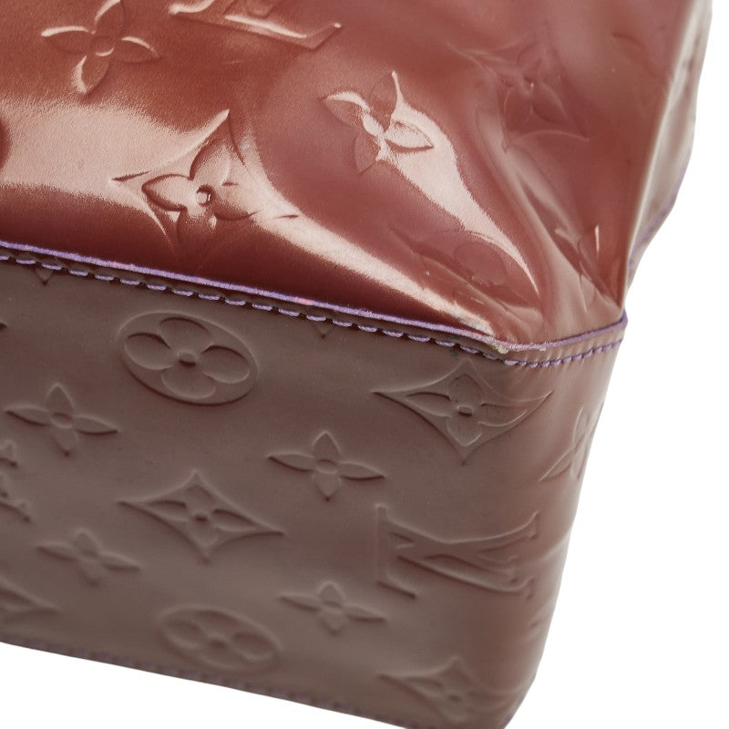 ルイ ヴィトン モノグラム ヴェルニ リードMM トートバッグ M91087 パープル ブラウン パテントレザー レディース LOUIS VUITTON 【中古】