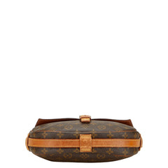 ルイ ヴィトン モノグラム ジュヌフィーユ 斜め掛け ショルダーバッグ M51226 ブラウン PVC レザー レディース LOUIS VUITTON 【中古】