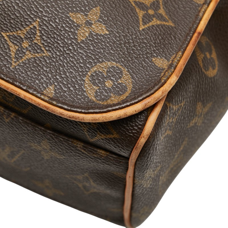 ルイ ヴィトン モノグラム アベス 斜め掛け ショルダーバッグ M45257 ブラウン PVC レザー レディース LOUIS VUITTON 【中古】