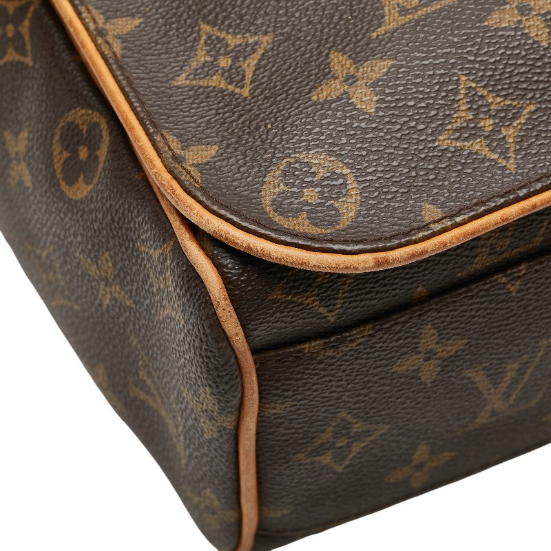 ルイ ヴィトン モノグラム アベス 斜め掛け ショルダーバッグ M45257 ブラウン PVC レザー レディース LOUIS VUITTON 【中古】