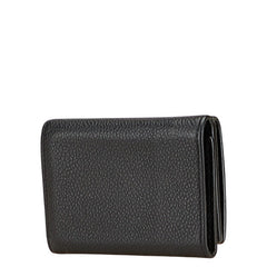 サンローラン タイニーウォレット コンパクトウォレット 三つ折り財布 459784 ブラック レザー レディース SAINT LAURENT 【中古】