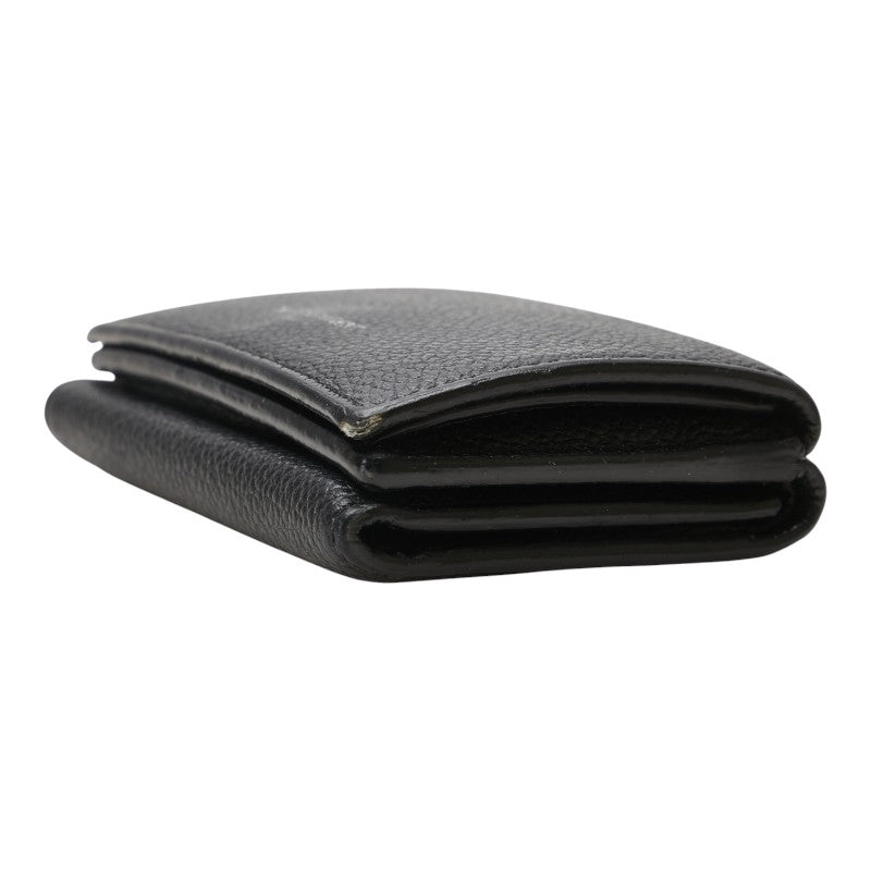 サンローラン タイニーウォレット コンパクトウォレット 三つ折り財布 459784 ブラック レザー レディース SAINT LAURENT 【中古】