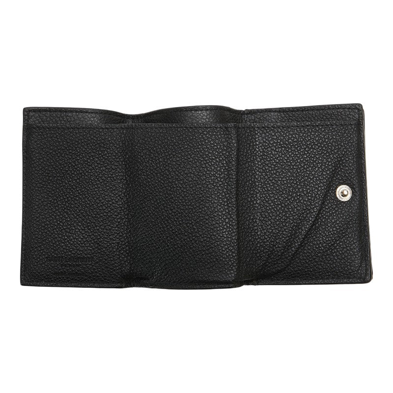 サンローラン タイニーウォレット コンパクトウォレット 三つ折り財布 459784 ブラック レザー レディース SAINT LAURENT 【中古】