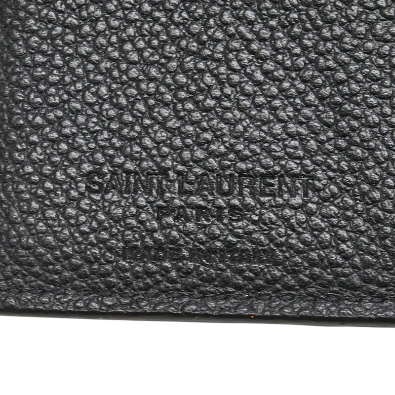 サンローラン タイニーウォレット コンパクトウォレット 三つ折り財布 459784 ブラック レザー レディース SAINT LAURENT 【中古】
