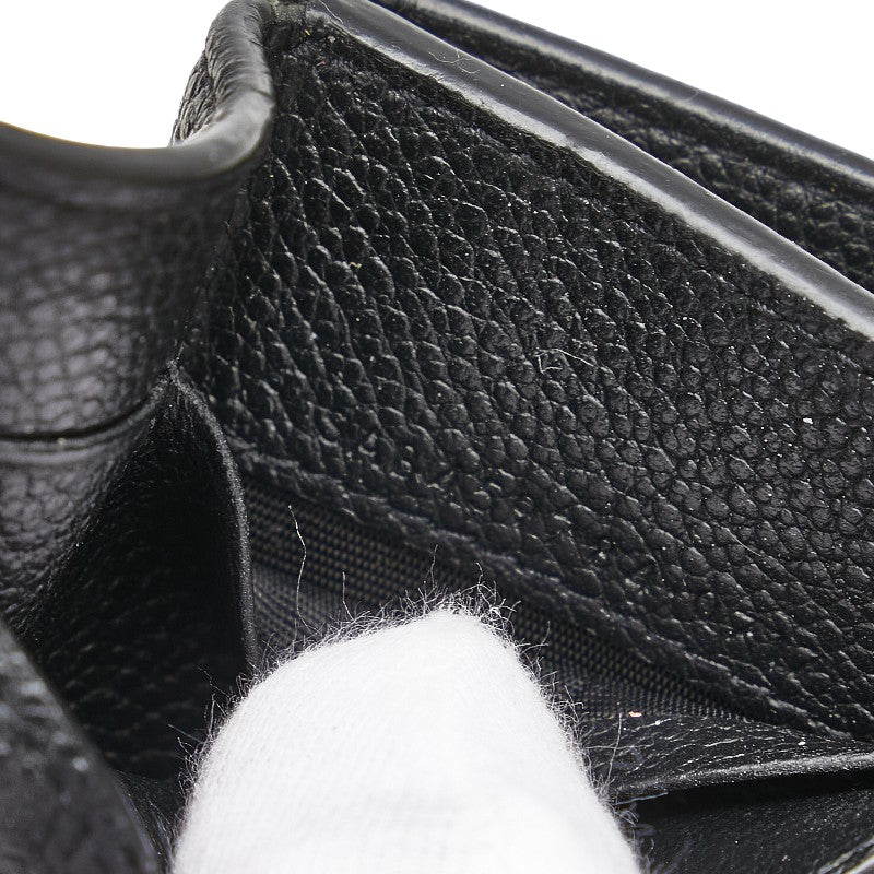 サンローラン タイニーウォレット コンパクトウォレット 三つ折り財布 459784 ブラック レザー レディース SAINT LAURENT 【中古】