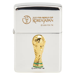 ジッポ 2002 FIFA WORLD CUP KOREA JAPAN 火花あり 動作未確認 ガスライター シルバー ゴールド メタル メンズ ZIPPO 【中古】