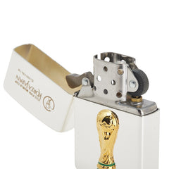 ジッポ 2002 FIFA WORLD CUP KOREA JAPAN 火花あり 動作未確認 ガスライター シルバー ゴールド メタル メンズ ZIPPO 【中古】