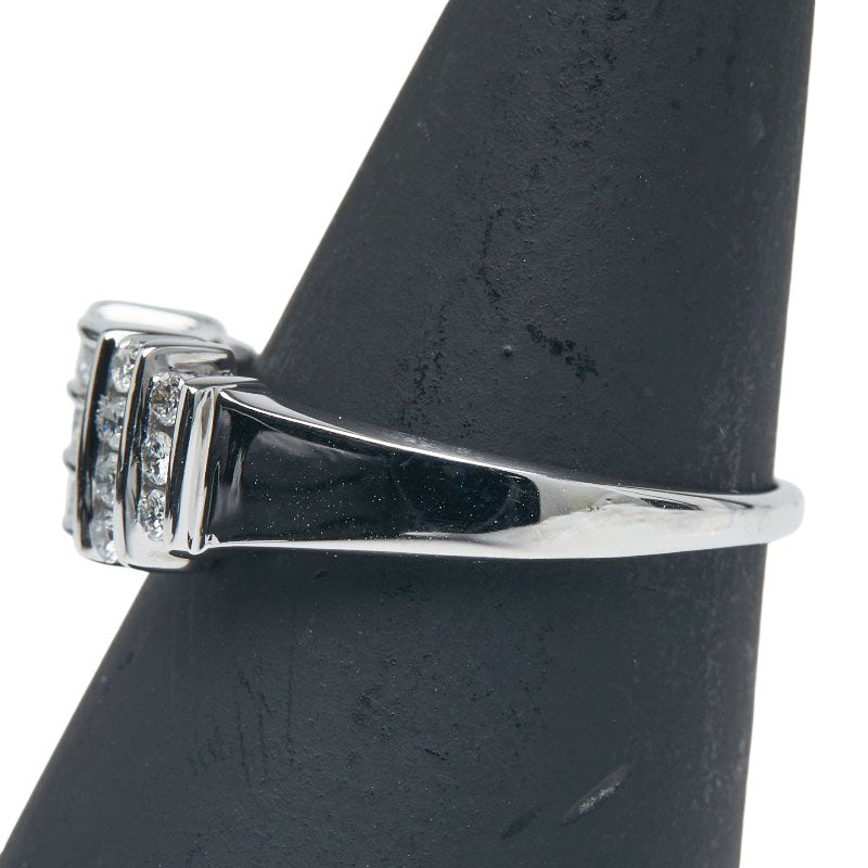 K18WG ホワイトゴールド ダイヤ0.50ct リング 指輪 レディース 16号 【中古】