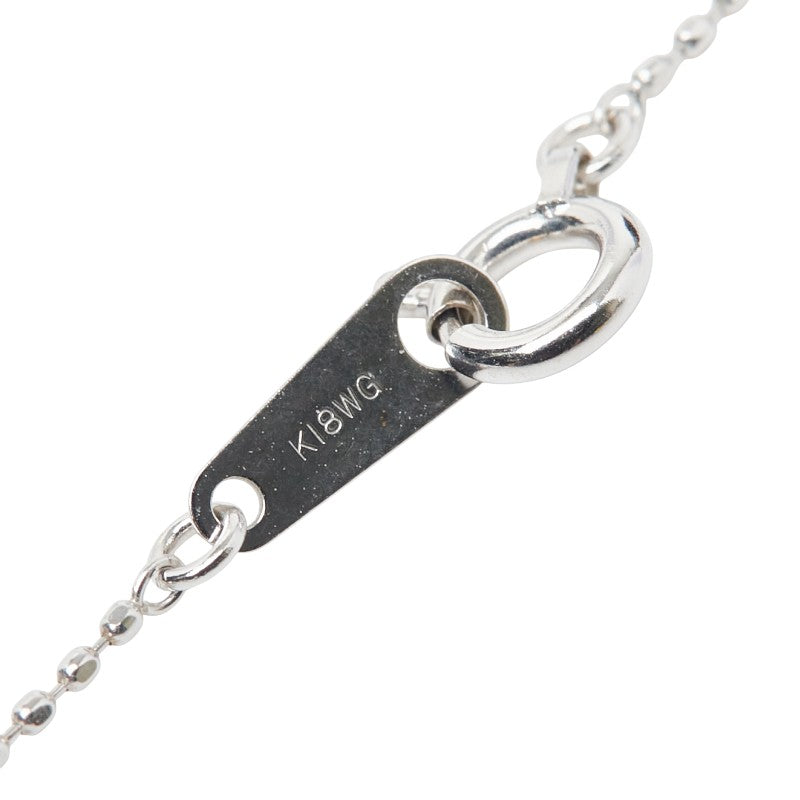 K18WG ホワイトゴールド 黒蝶真珠11.5mm ダイヤ0.05ct ペンダントネックレス レディース 【中古】