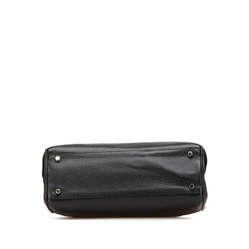 グッチ ズゥミ スモール ハンドバッグ ショルダーバッグ 2WAY 569712 ブラック レザー レディース GUCCI 【中古】